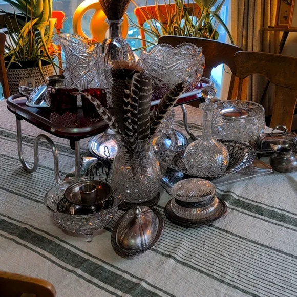 Antique Lead Crystal Bowl